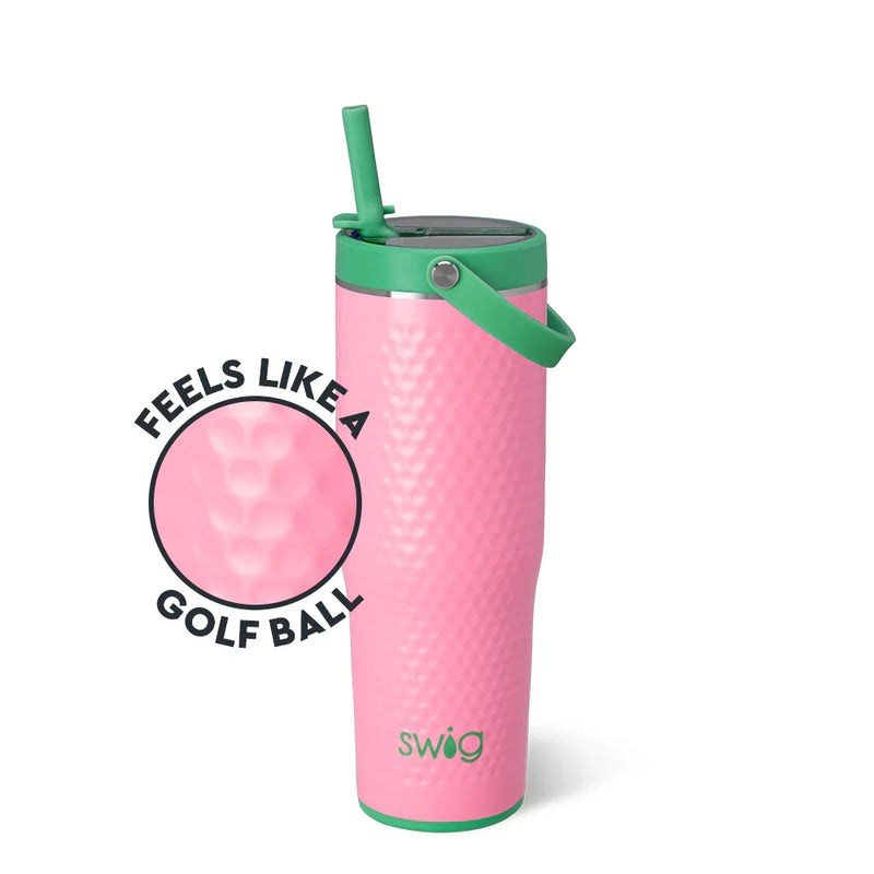 Pink Golf Ball Leakproof To-Go Tumbler 30oz - Swig Life