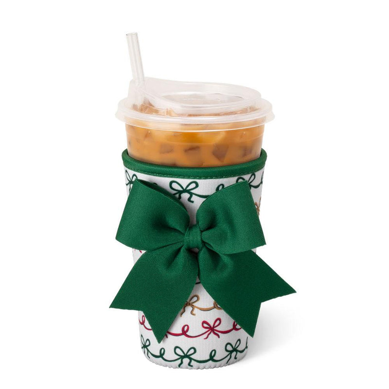 Christmas Bows Iced Cup Coolie- Swig Life Medium