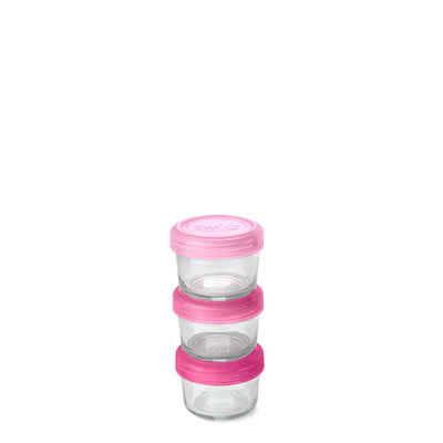 Pink 3pc Glass Food Storage Set (Small) - Swig Life