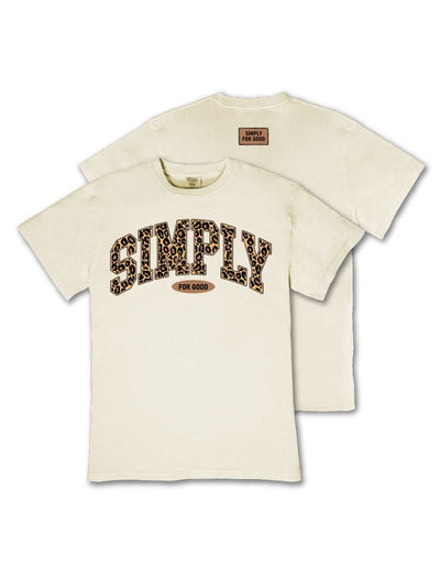 Leopard Print Simply For Good - Graphic Short Sleeve T-Shirt - Simply Southern