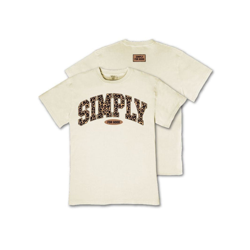 Leopard Print Simply For Good - Graphic Short Sleeve T-Shirt - Simply Southern