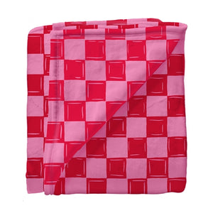 Pink & Red Checks - Southern Couture Blanket
