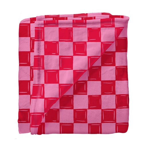 Pink & Red Checks - Southern Couture Blanket