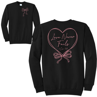 Love Never Fails - Comfort Color Long Sleeve