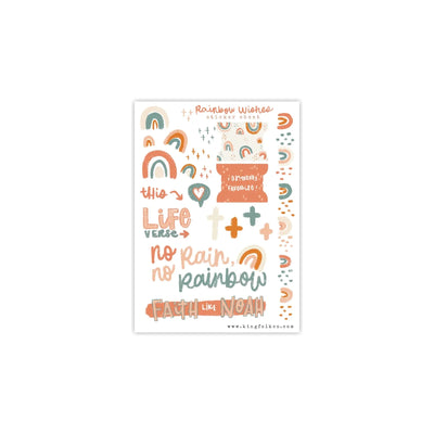 Rainbow Wishes Sticker Sheet - Kingfolk Co