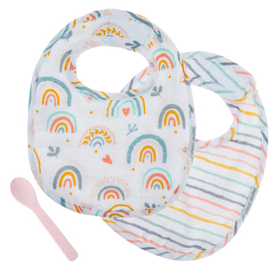 Rainbow Muslin Bib Set - Stephen Joseph