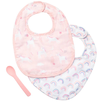 Unicorn Muslin Bib Set - Stephen Joseph