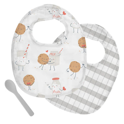 Milk and Cookies Muslin Bib Set - Stephen Joseph