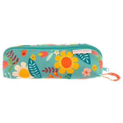 Turquoise Floral Pencil Pouch - Stephen Joseph