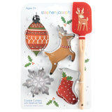 Reindeer Holiday Kids Cookie Cutter and Spatula Set - Stephen Joseph