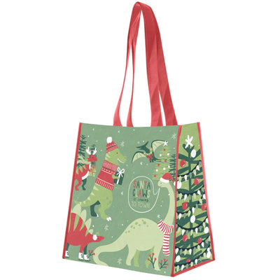 Dino Holiday Large Recycled Gift Bag - Stephen Joseph