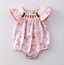 Carrot Patch Smocked Baby Romper - Clover Cottage