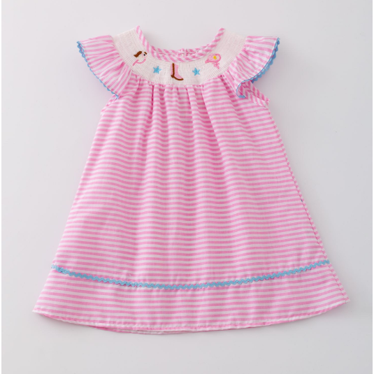 Cowgirl Smocked Girls Dress - Clover Cottage