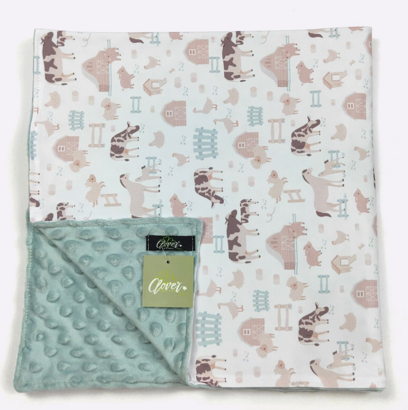 Blue Barnyard Blanket - Clover Cottage