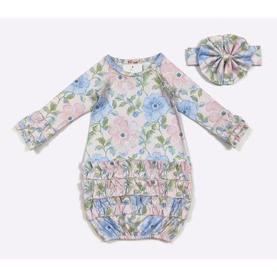 Cotton Candy Poppy Gown & Bow Set – Clover Cottage