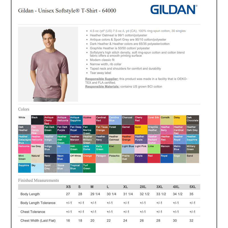MTPS Gildan Softstyle Short Sleeve- Printed