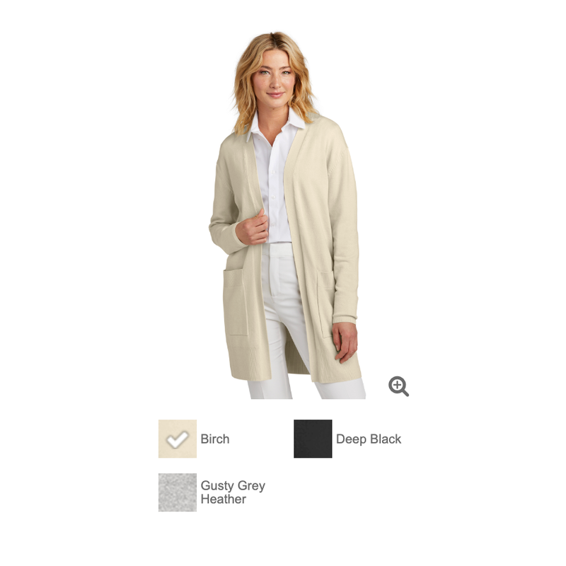 MTPS Mercer+Mettle® Women’s Open-Front Cardigan Sweater- Embroidered