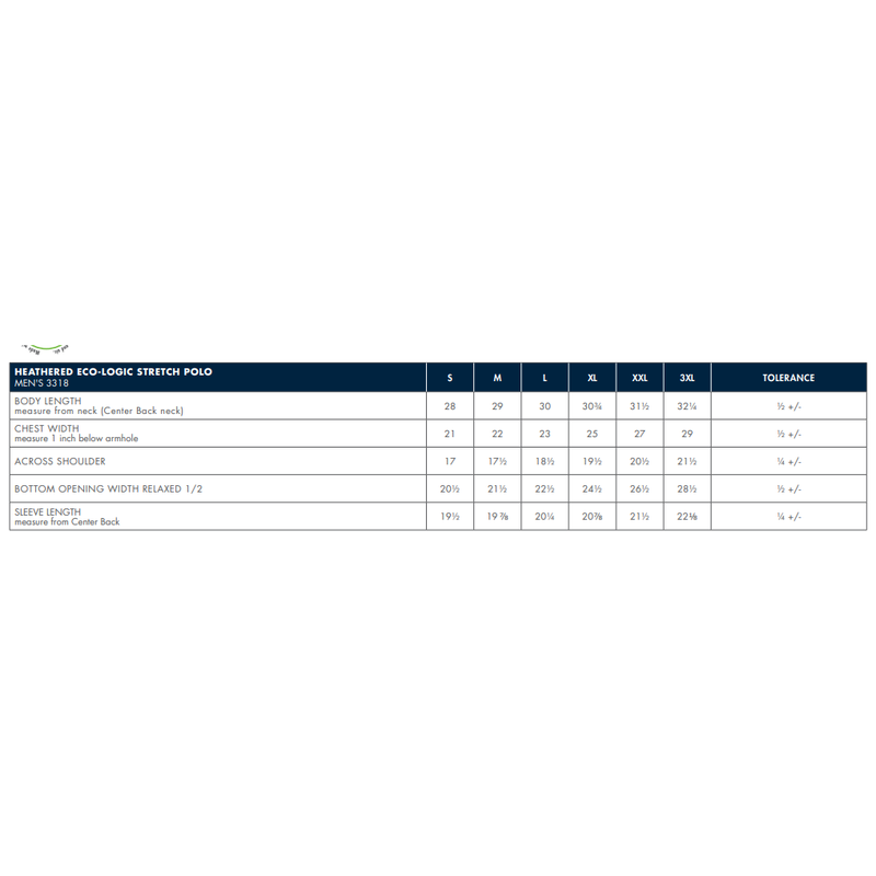 FCB Charles River Heather Navy Polo