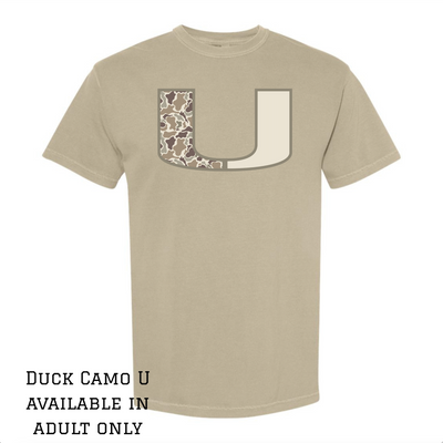 Duck Camo U Comfort Color Tshirt- Community Vikings- Khaki