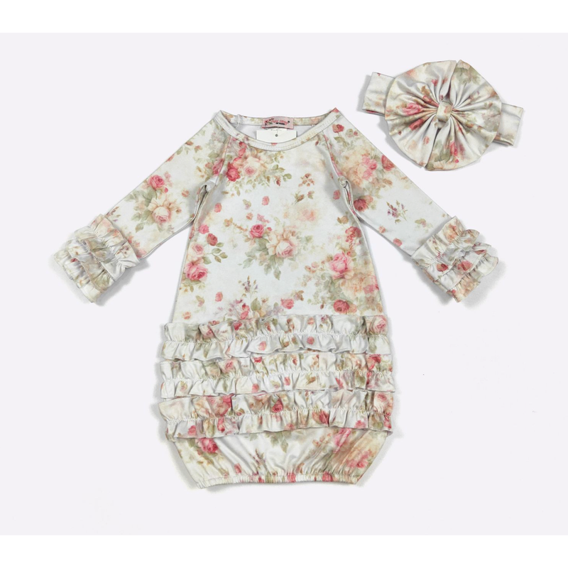 Rosebud Gown & Bow Set – Clover Cottage