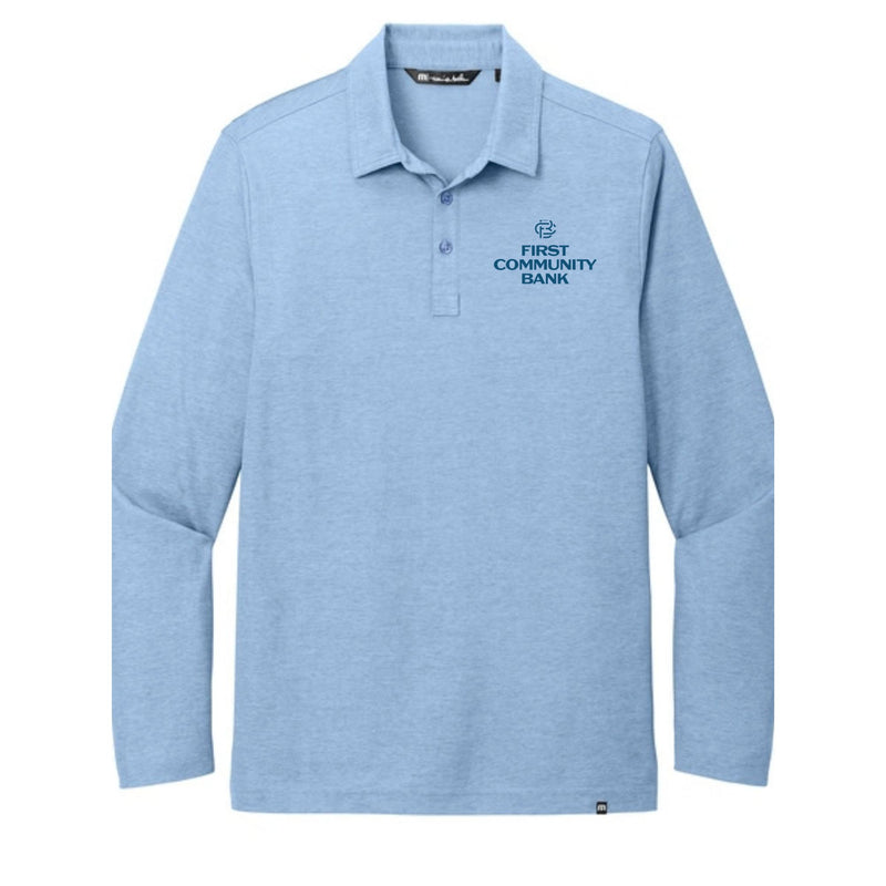 FCB TM1MZ343 Travis Mathew Oceanside Heather Long Sleeve Polo