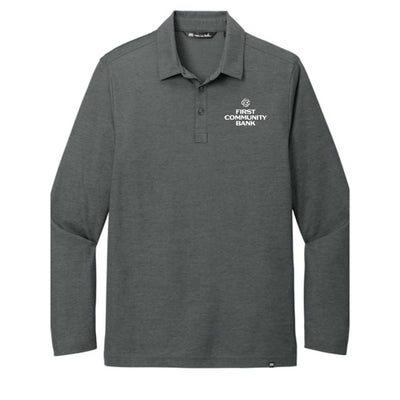 FCB TM1MZ343 Travis Mathew Oceanside Heather Long Sleeve Polo