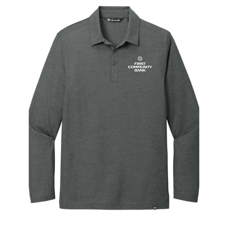 FCB TM1MZ343 Travis Mathew Oceanside Heather Long Sleeve Polo