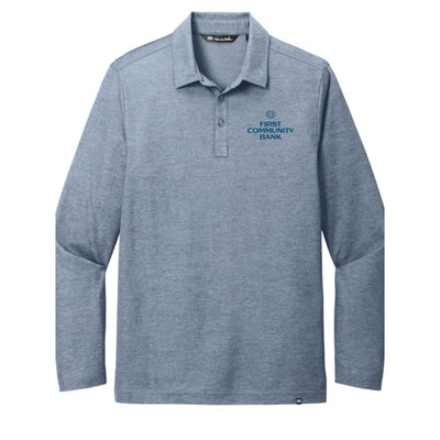 FCB TM1MZ343 Travis Mathew Oceanside Heather Long Sleeve Polo