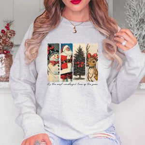 Vintage Christmas Printed Sweatshirt