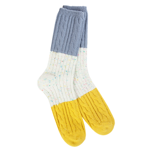 Weekend Confetti Cable Crew - World's Softest Socks for Women