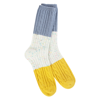 Weekend Confetti Cable Crew - World's Softest Socks for Women