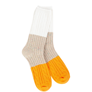 Weekend Confetti Cable Crew - World's Softest Socks for Women