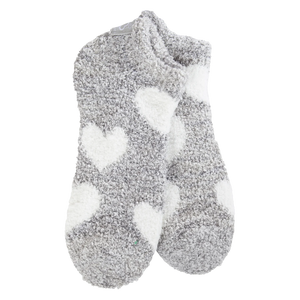 Heart Silver Cozy Low - World's Softest Socks for Women