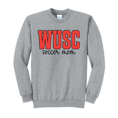 WUSC Mom Printed Port and Co Crewneck Sweatshirt