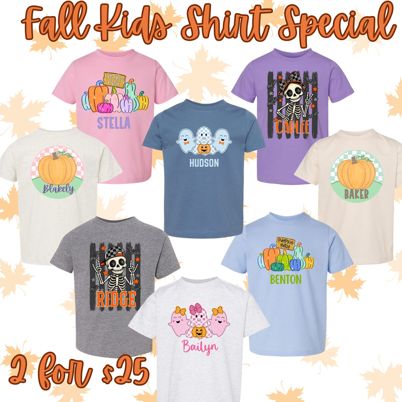 Fall Kids Shirt Special