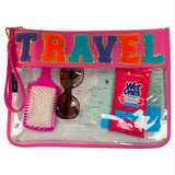 Travel Hot Pink Clear Bag - Girly Girls