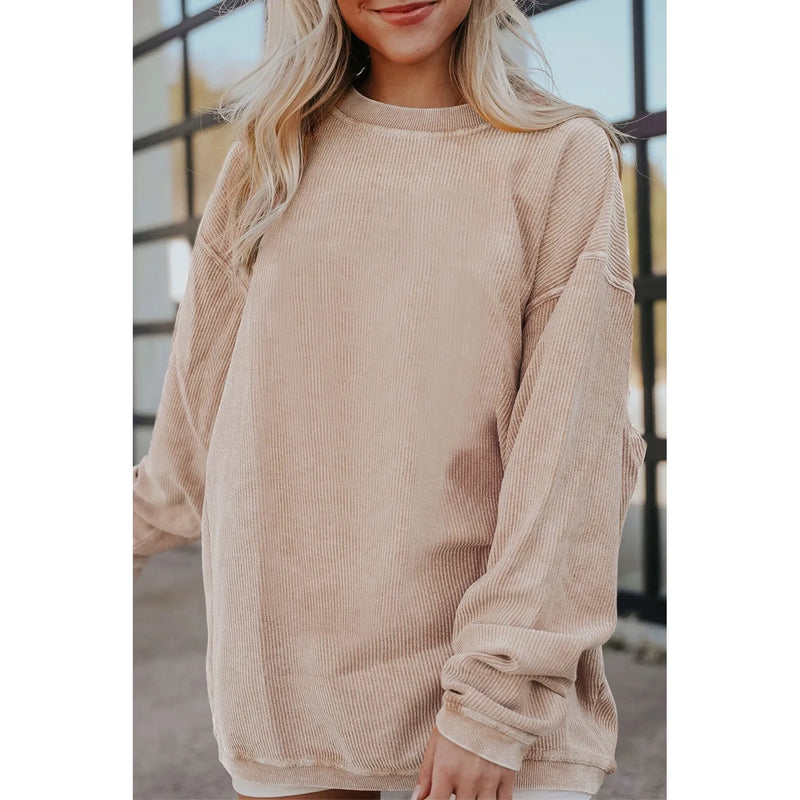 Apricot Version – "Southern Sweetheart Corduroy Sweatshirt"
