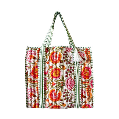 Big Quilted Rhea Shopping Tote- Mavi Bandz