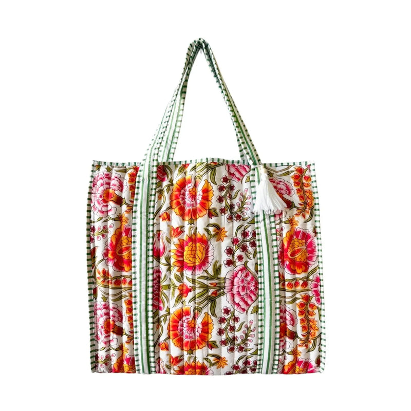 Big Quilted Rhea Shopping Tote- Mavi Bandz
