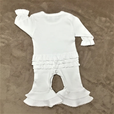 Baby Girl Sleeved Romper - Monogrammable