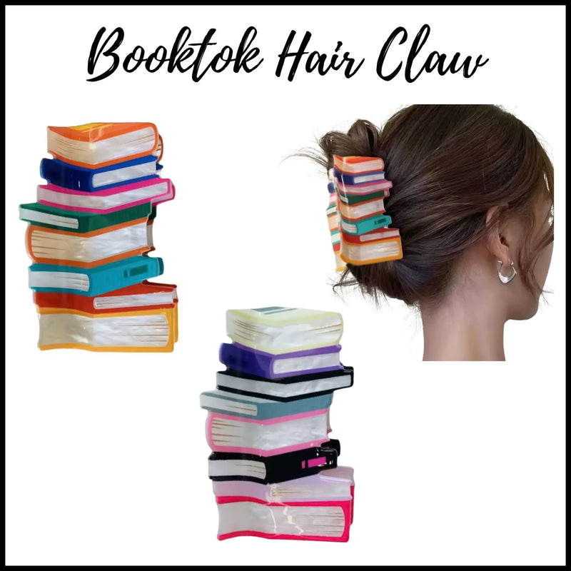 Book Stack Hair Claw Clip- Mavi Bandz