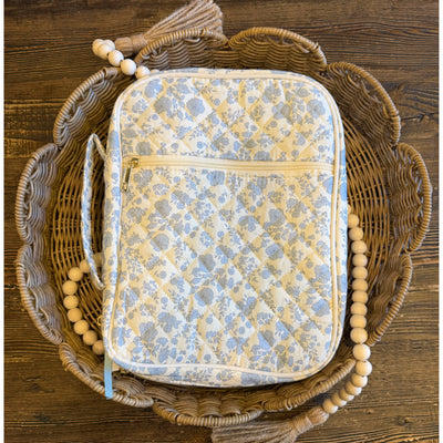 Blue & White Floral Bible Cover