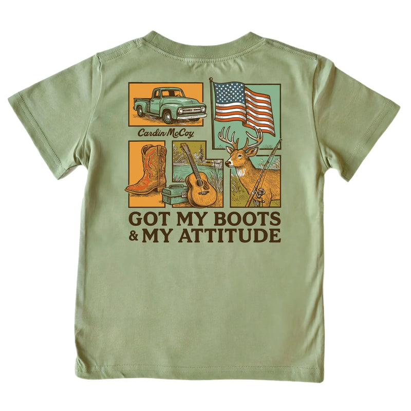 My Boots & My Attitude Short-Sleeve Tee- Cardin McCoy