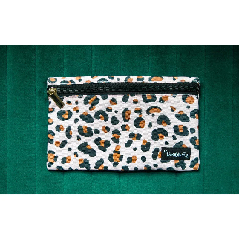 Cheetah Pencil + Pen + Highlighter Pouch - Kingfolk Co