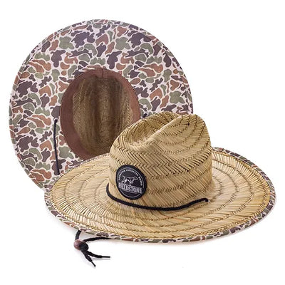 Camo Straw Hat - Adult - Fieldstone