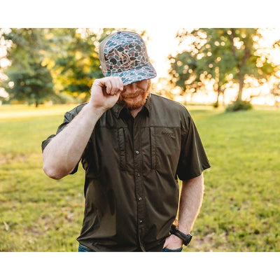 Roost Front Camo 3D Puff Logo Icon Hat - Fieldstone