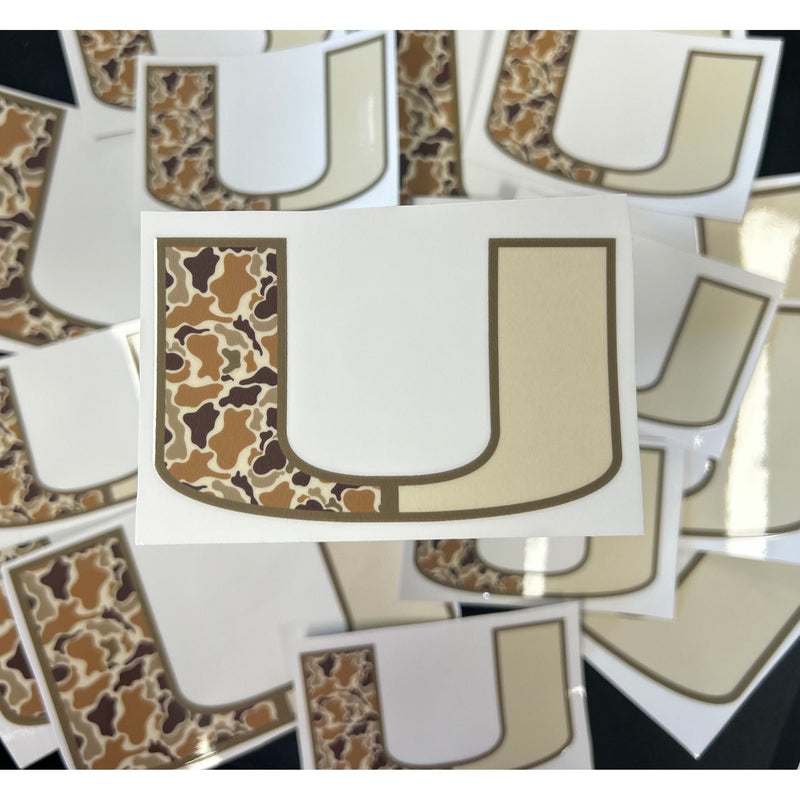Duck Camo Unionville U Decal