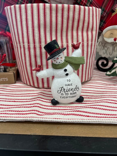 To Have Friends is to Have Everything Snowman Figurine - Crossroads
