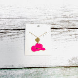 Hot Pink Cowgirl Hat Necklace