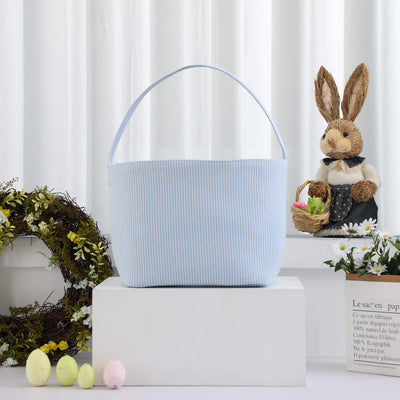 Seersucker Easter Basket - Personalized